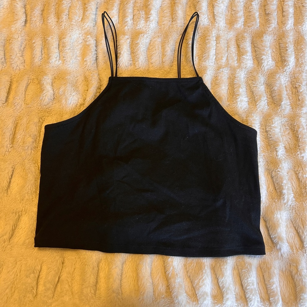 Wild Fable Black Fitted Crop Camisole